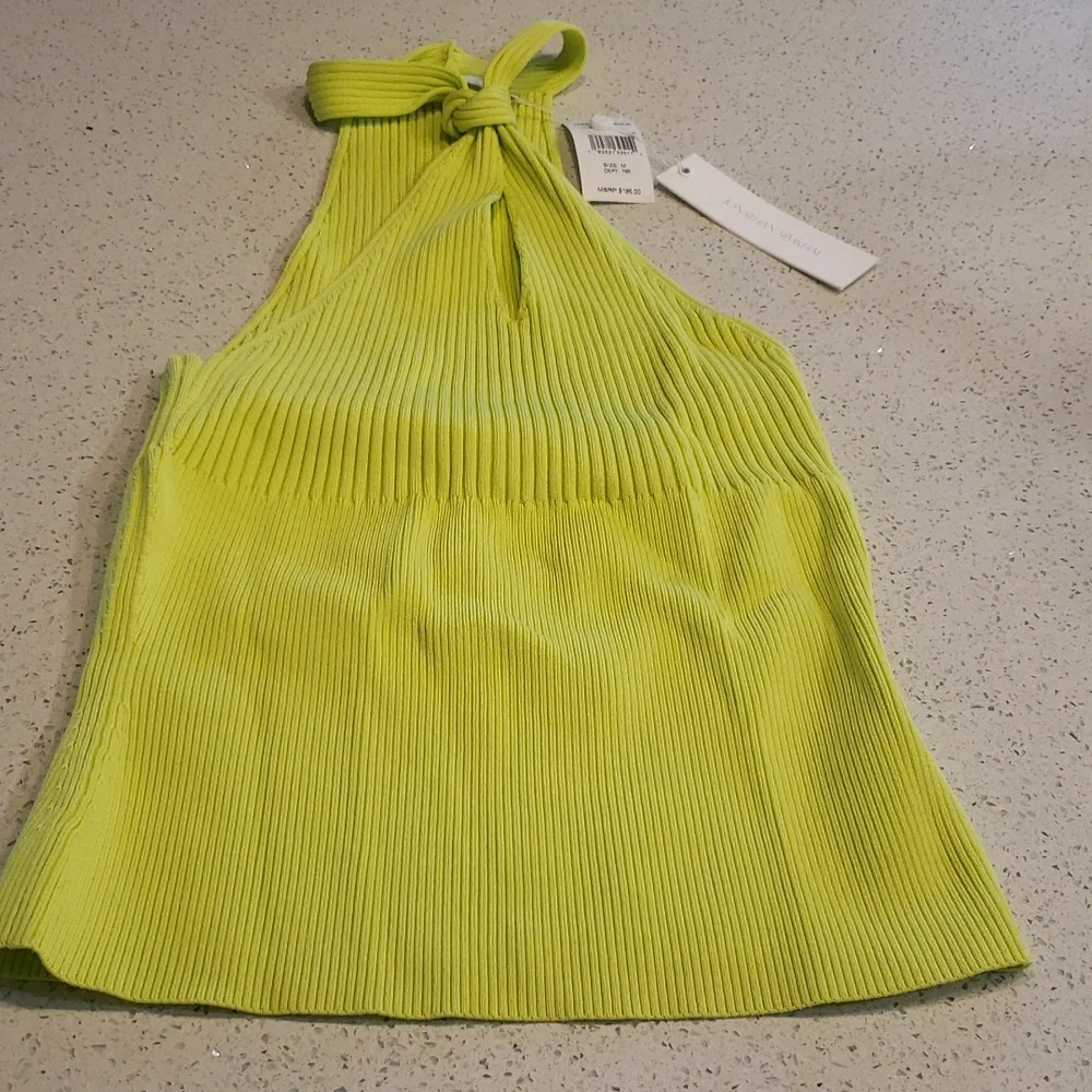 Jonathan Simkhai Andrea Rib Halter in Lime - Picture 10 of 15